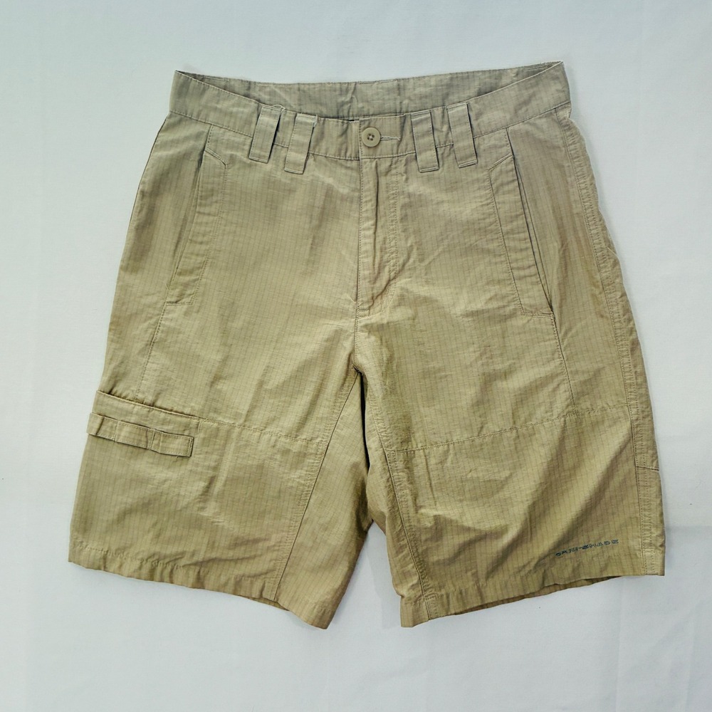 Columbia PFG Cargo Shorts Mens 30 Tan Omni-Shade Fishing Hiking Gorpcore Utility